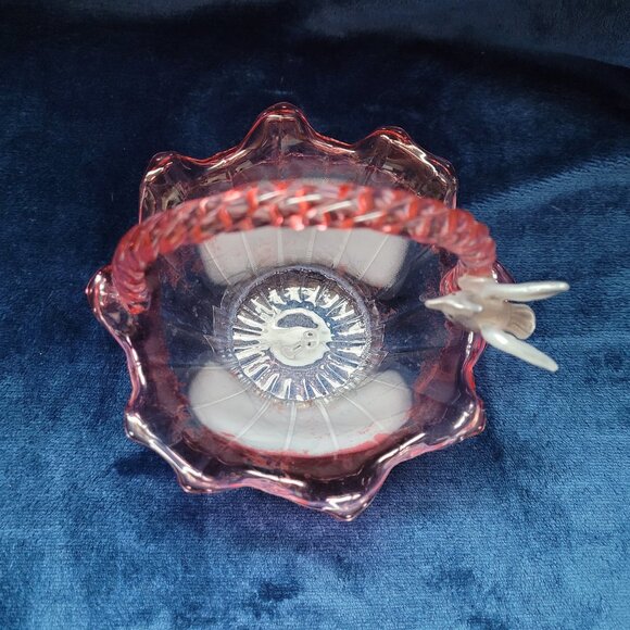 Hand-Blown Art Glass Basket - Picture 5 of 6
